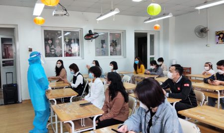 Trường Pascal diễn tập công tác đón học sinh trở lại trường sau Tết Nhâm Dần 2022
